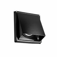 Black Finish Backdraft Damper Hood Weather Resistant Dryer Vent Cap Easy Ventilation Home Ventilation