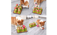 Mental Stimulation Strawberry Snuffle Mat Easy to Clean Strawberry Sniffing Mat Bite-resistantResistant Interactive Treat Brain-Teaser Toy Squeaky