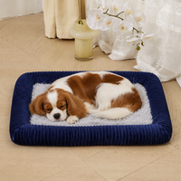 Dog Bed, Washable, Pet Bed, Bolster Type, All-season, Navy, For Large Dogs, Living Room, Next to Sofa