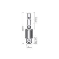 CR-V Steel Universal Hex-Shank Adapter Electroplated Hex to Square Adapter Forged
