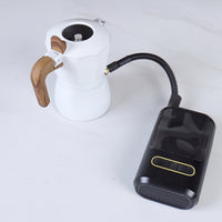 Stovetop Coffee Pot with Electric Air Pump Compact Pneumatic Hexagonal Coffee Maker for Countertop, Home