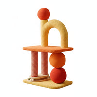 Cat Climber with Scratching Posts Small Cat Activity Center with Play Spheres Floor-Standing Furniture for Cats