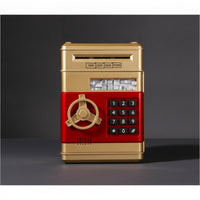 ATM Piggy Bank Secure-Look Piggy Bank with Keypad Electronic Safe with Dial Realistic Sturdy for Children, Playroom, Bedroom