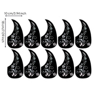 10 Pieces 41 Inch Acoustic Guitar Pickguard Thin Pick Guard Scratch Plate Lightweight for Guitarists