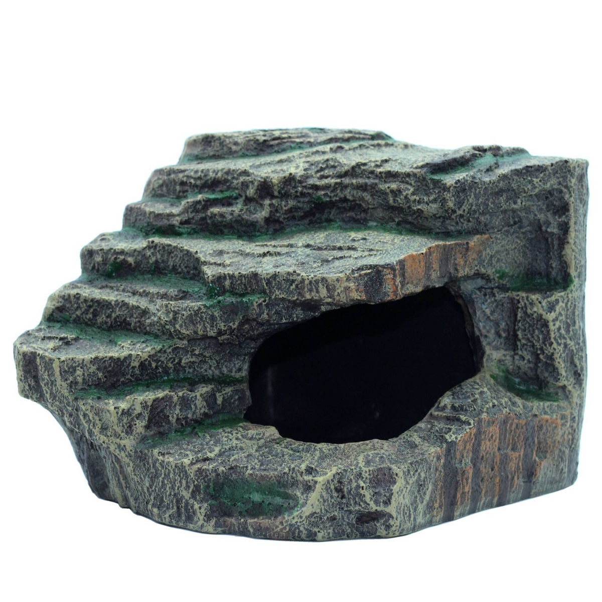 Reptile Hide with Basking Surface Basking Surface with Stepped Reptile Cave for Pet Reptiles