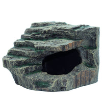 Reptile Hide with Basking Surface Basking Surface with Stepped Reptile Cave for Pet Reptiles