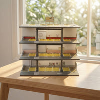 Parking Garage Diorama Die-Cast Model Car Display Steel-Frame Parking Garage Model for Collectors