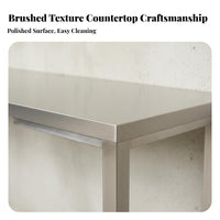Urban design Long Wall-Side High Table with Stools long-lasting Metal Frame Narrow Counter Height Table with Stools Space-Saving Design Commercial Furnishing Modern Look for Cafe Owners, Homeowners, Entertainers, boba Tea Shop, Bar, Small Spaces, Kitchen