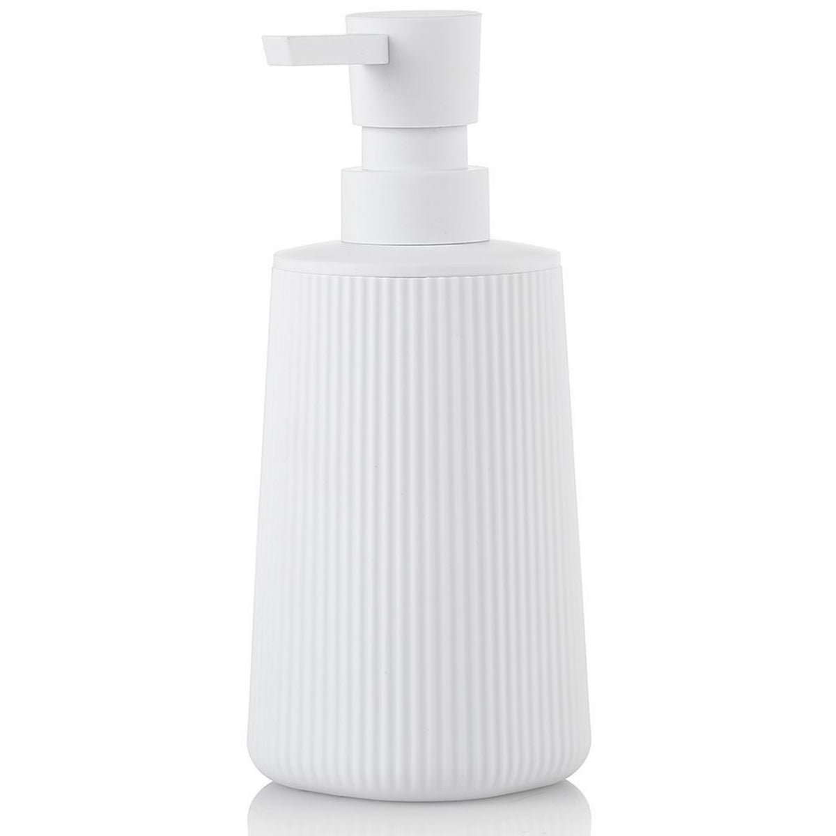 Ribbed Pump Bottle Dispenser Compact Plastic Pump Bottle Minimalist Soap Dispenser BPAsafe for Minimalists, Guest Room
