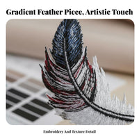 Vibrant Colors Iron-on Feather Applique Easy Application Embroidered Feather Applique Versatile for Crafters, Dancers, Jackets, Hats