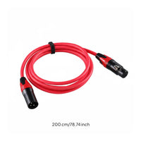 3-Pin   Cable Noise Reduction Male to Female   Cable Braided Insulation 3-Pin Audio Cord for Artists