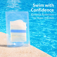 Waterproof sticker for women's private protection in water parks and pools, breathable PU film for sports and swimmers