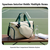 Racket Bag Lightweight Pickleball Travel Bag Large Capacity Sports Duffel Water-Resistant Stylish Design for Outdoor