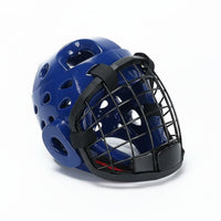 Taekwondo Headgear with Face Guard Thickened Padding Fighting Arts Helmet with Face Cage High-Strength Closure Karate Sparring Head Protector