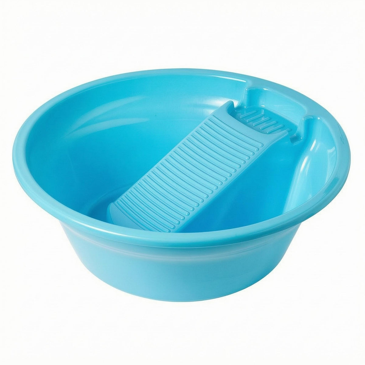 Angled Insert Washboard Basin 2-in-1 Scrubbing Wash Basin Ribbed Cleaning Item Extra-Thick