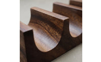 Hand Roll Holder Wooden Hand Roll Stand Curved Sushi Holder with 3 Slots for Home Dining