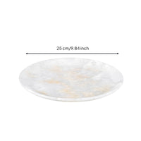 Marble Plate with Stand Polished Marble Tray Low-Profile Serving Plate for Sideboard, Hotel Reception