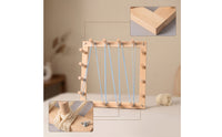 Yarn Winding Frame Square Yarn Winder with Pegs Weaving Frame with Pegs Sturdy Weaving Ball Winder Small for Knitters, Knitting