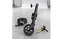 Side-Wind Crank Hauling Vehicle Trailer Support Wheel Wheel Metal Construction Caravan Trailer Support Wheel Wheel Steel Swivel Hauling Vehicle Support Stand Mounting Hardware