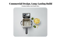 2L Deep Fryer Removable Basket Electric Deep Fryer Adjustable Temperature Control Frying Machine for Home Cooks, Small Apartments, Parties