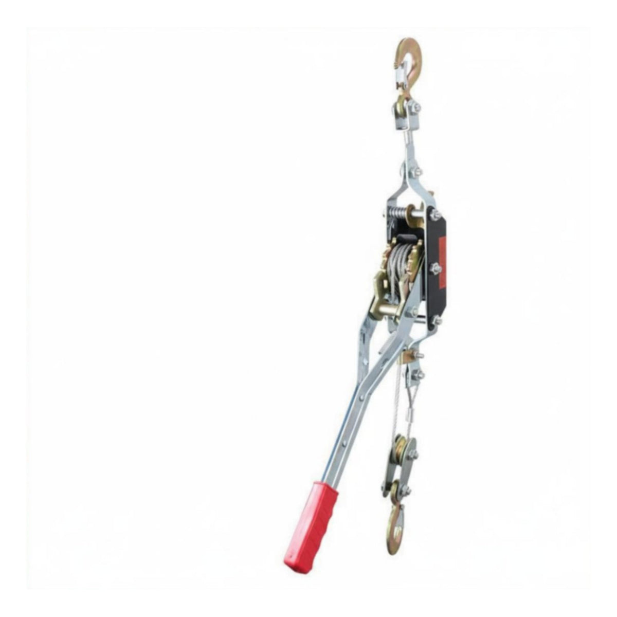 Safety Latch Hooks Double Hook Cable Puller Hardened Steel Construction Heavy Duty Wire Rope Tensioner Non-Slip Handle for Workshops