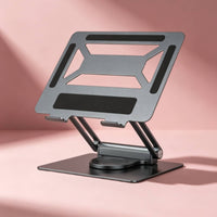 Laptop Stand with Docking Station Low-Profile Multiport Adapter Ergonomic Computer Riser with Docking Station for Students, Home Office, Desk