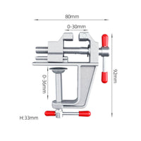 Vise with Clamp-on Bases Mini Desk Vise Compact Tool for Home Craftspeople, Hobbyists, Home Workshop, Crafting, Model Making
