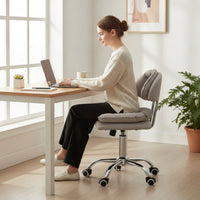 Ergonomic Wheeled Swivel Chair Smooth Rolling Chair with Backrest Compact Adjustable Stool with Wheels Heavy-Duty for Nail Technicians, Esthetician, Drafting Table