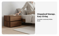 Minimalist design 2-Drawer End Table Nordic Design Nightstand Pre-Assembled Bedside Cabinet Easy Assembly for Apartment Dwellers, College Students, Small Apartments, Living Room, Office, Entryway