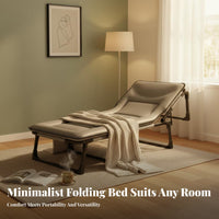 Foldable Design Adjustable Folding Bed adaptable Adjustable Reclining Lounger Quick Setup Single bed No Installation Required for Office Workers, Caregivers, Hospital, journey, Outdoor, Camping