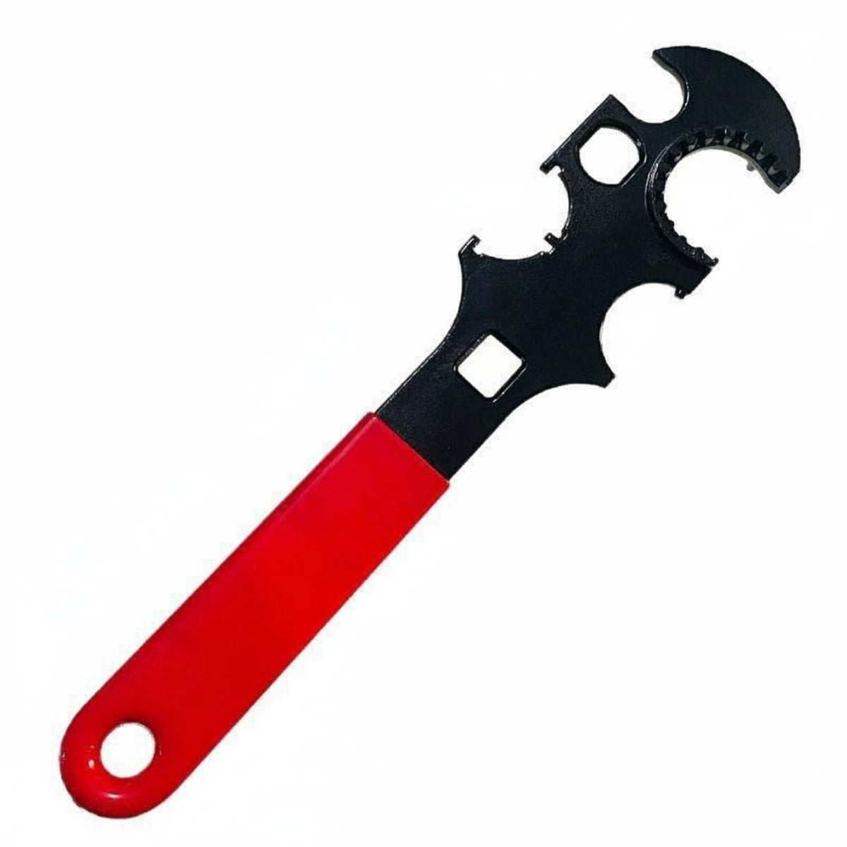 Photovoltaic Panel Connector Tool Labor-Saving Multi-Function Spanner Non-Slip Grip Vermilion Handle Metal Wrench for Technicians