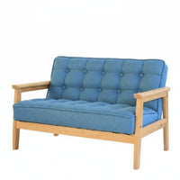 Hardwood Wood Framiniature Double children's Bench 2-Seater Toddler Sofa Photography Prop kids' Furniture Modern Design for Boys and Girls, Preschoolers, Kindergarten, literary Corner, Playroom, Daycare