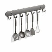 Closet and Pantry Organizer with Rotatable Wall Hooks for Kitchen Utensils, Removable Mounted Storage for Home Cooks