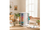 Paint Bottle Storage Rack Vertical Paint Rack with Rotating Base Sturdy Neat for Crafters, Art Studio, Craft Room