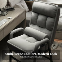 Ergonomic Design Adjustable Padded Recliner Thick Padding Adjustable Recliner Support Pillow Computer Chair Sturdy Frame for Students, Office Workers, Dormitory, Reading, Bedroom, Living Room