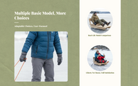 Ice Sled, Adjustable, Outdoor, Detachable, for Kids Adults