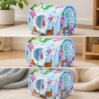 Pet Tunnel with Window Open-Bottom Arched Pet Shelter Cozy Tunnel for Guinea Pigs, Dwarf Bunnies, Cages, Playpens