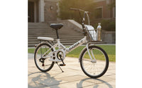 Folding Bike Installation Foldable Bike Shock Absorption Portable Travel Bike for Students, Commuters, Commuting, City, University Grounds
