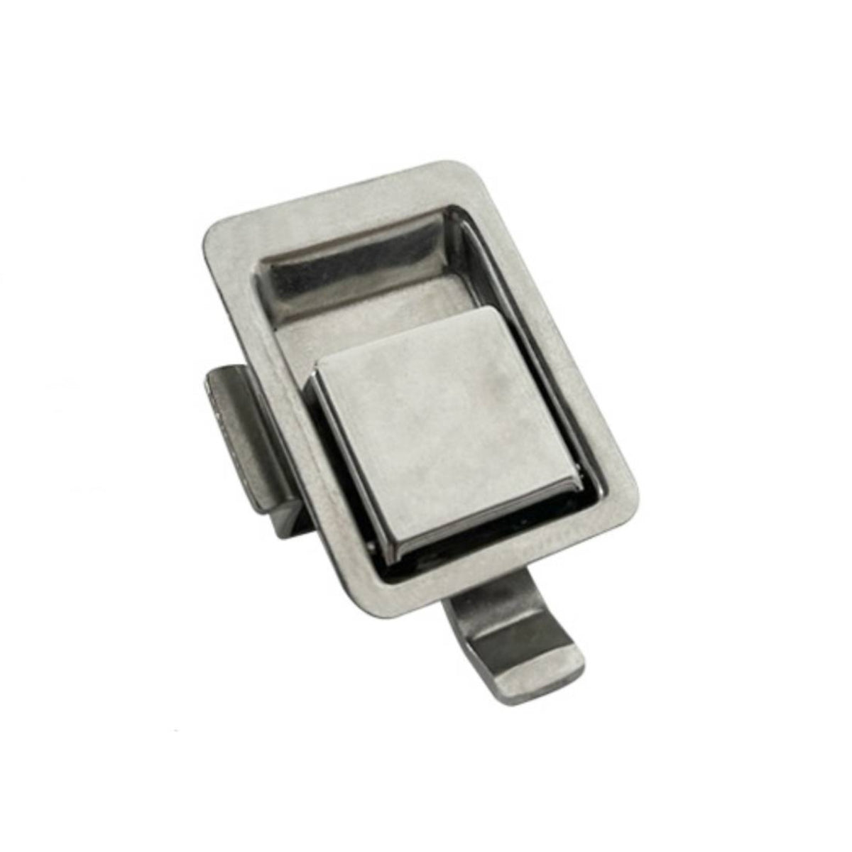 Panel Latch Lock Stainless Steel Recessed Latch with Handle Cabinet Door Lock Polished for Builders, Industrial Cabinets