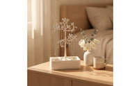 Jewelry Organizer with Tray Freestanding Jewelry Stand with Tray Accessory Display Stand Stylish Space-Saving for Women, Vanity