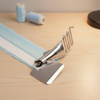 Easy Install Four Fold Binder Foot No Feed Dog Removal Double Fold Binder Compatible with Flat Bed Machines Sewing Machine Binding Attachment Clean Finish
