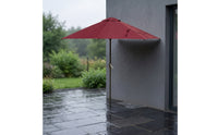 Half Coverage Space-Saving Wall-Side Umbrella Thickened Half Parasol for Patio, Garden