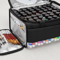 Portable Acrylic Paint Organizer Bag Padded Paint Case with Removable Dividers Spacious Art Supply Bag with Shoulder Strap Lightweight for Crafters