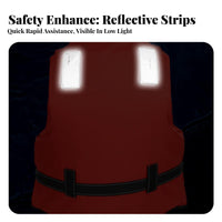 Flotation Vest Waterproof Grown-up Flotation Vest Individual Flotation Device High Visibility Aquatic Activities Safety Vest