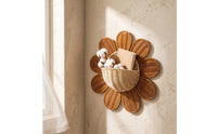Floral Wall Basket Lightweight Storage Baskets Space-Saving for Home Entryway
