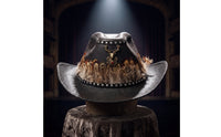 Cowboy Hat with Deer Head Western Steampunk Hat Soft for Cosplayers