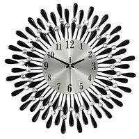Metal Peacock Wall Clock, Minimalist Starry Sky Design, Silent Sweep Movement, Iron Frame, 60cm