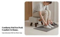 Portable with Handle Upholstered Footstool Multi-Functional Peanut-Shaped Ottoman Soft Padded Cushion Low Stool Space-Saving for Children, Adults, Parents, Living Room, Entryway, Bedroom