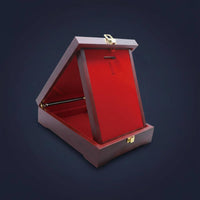 Easel Back Stand Wooden Medal Display Box Hidden Ribbon Storage Long-Distance Race Medal Holder Case Dustproof Presentation Container for Collectors, Athletes