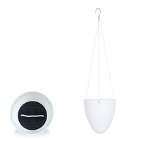 Plant Pots and Hanging Basket for Outdoor Plants, Round Tapered Hanging Plant with Chain and Saucer, Garden Planter for Indoor, Self Watering